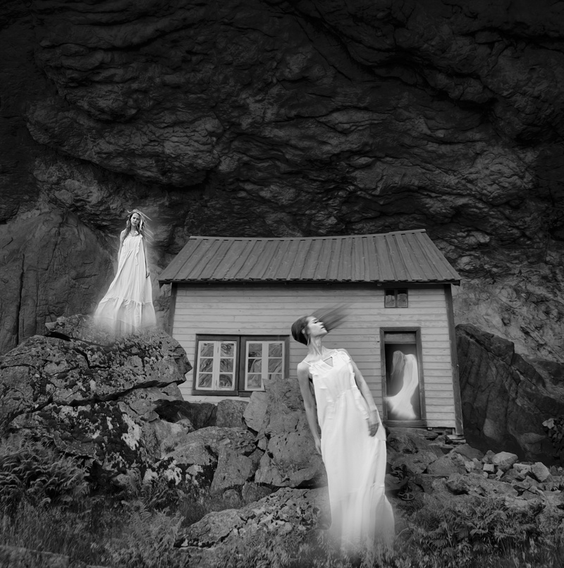 gost, nature, spirituality, religion, built structure, building, tree, house, nightmare, wedding, jøssingfjorden, no people, textile, womem, stone, horror