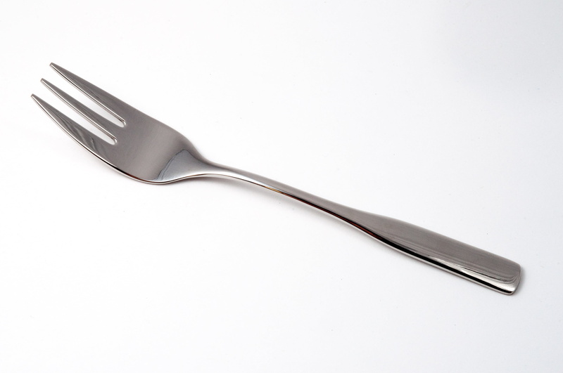 dinner, silver colored, shiny, cutlery, indoors, crockery, metal, steel, alloy, silverware, plate, white background, cut out, household equipment, silver - Metal