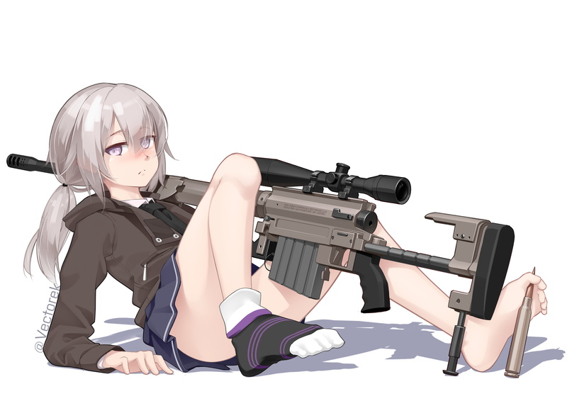 anime girls, Girls Frontline, anime girls with guns, M200, M200(Girls Frontline), 4K, Vectorek, CheyTac Intervention