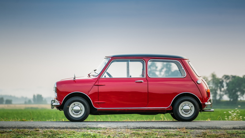 Old Car, Mini, 1080P, Sedan, Red Car, Morris Mini Cooper S, Car