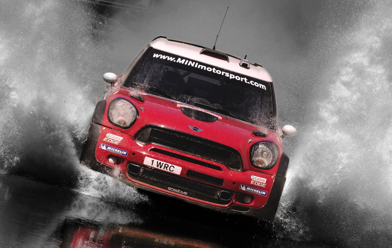 car, 1080P, race cars, Rally, Mini Cooper, racing, water, red cars, vehicle