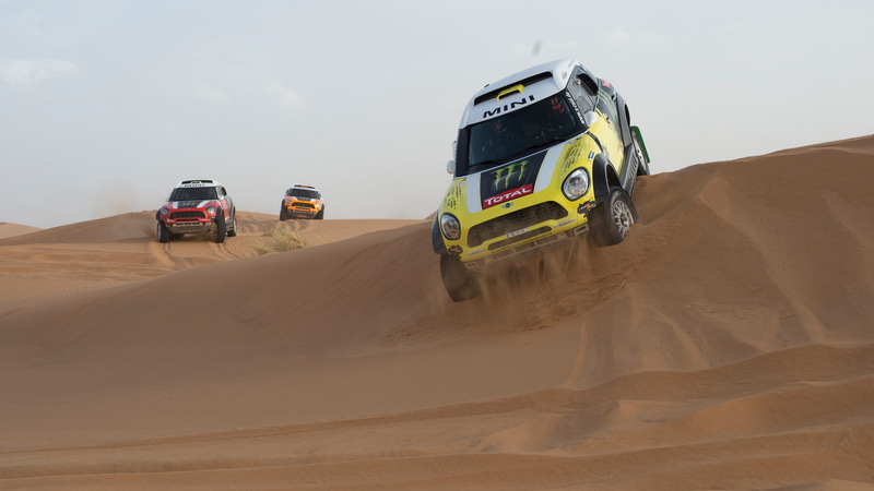 sand dunes, desert, 2K, Mini Cooper, car