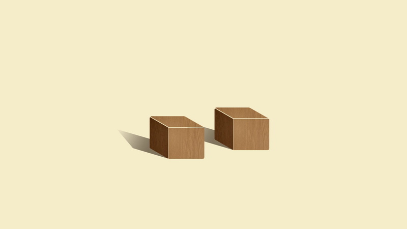 indoors, side by side, Naganohara Mio, copy space, studio shot, architecture, container, wooden, single object, no people, Nichijou, cut out, cardboard