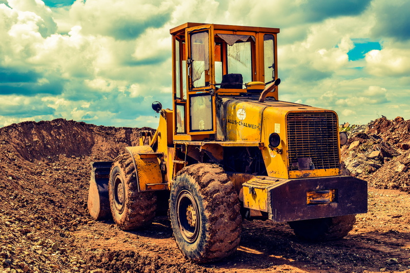 industry, construction industry, transportation system, dirty, outdoors, yellow, clouds, construction machinery, construction equipment, equipment, machinery