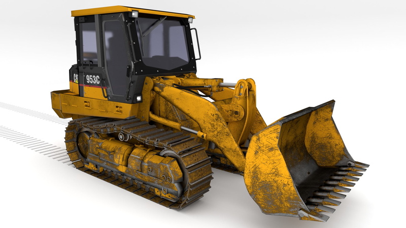 metal, white background, bulldozer, construction equipment, industry, 1080P, earth mover, mode of transportation, no people, equipment, stack, construction site