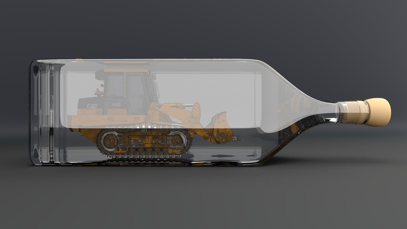drink, excavator, gray background, technology,  bulldozer, glass - material, no people, wireless technology, dark, copy space, smart phone, table, 3D, single object