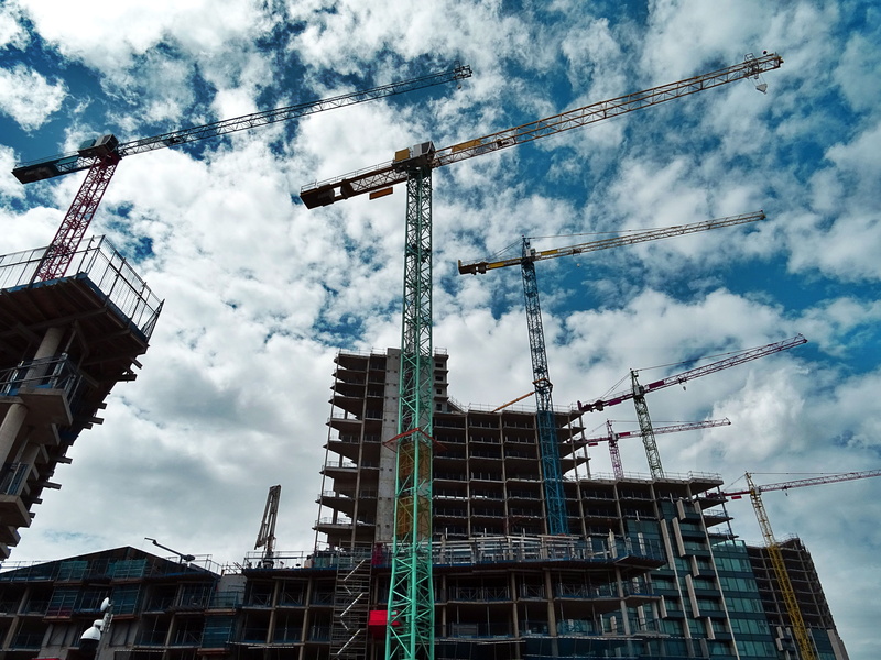 incomplete, crane - construction machinery, built structure, building exterior, building, expression, sky, power supply, construction industry, architecture