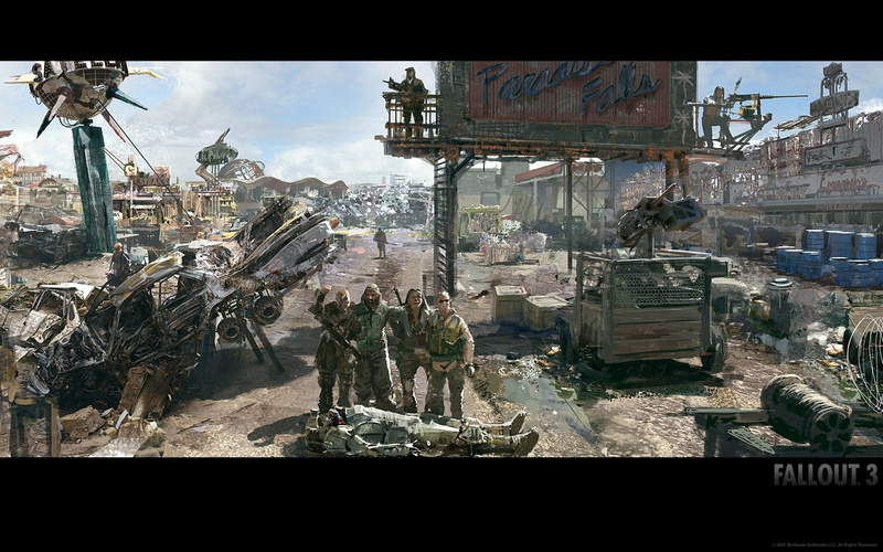 mode of transportation, city, construction industry, nature, auto post production filter, outdoors, video games, industry, Fallout, Fallout 3, sky, architecture