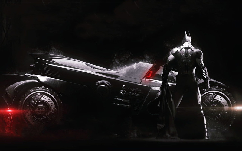 Batmobile, adult, full length, night, digital art, motor vehicle, mode of transportation, rear view, one person, reflection, indoors, real people, black background