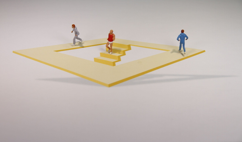 modelleisenbahn figure, full length, the way forward, square, miniature figure, run, little man, design, 1 87, indoors, running, creativity, businessman