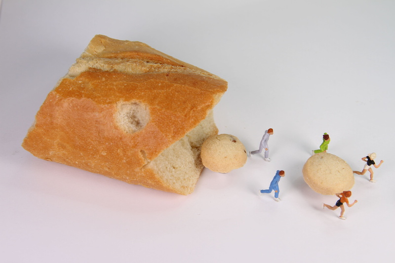 food and drink, wellbeing, have breakfast, toys, 5K, ingredient, art, escape, dairy product, baked goods, benefit from, high angle view, humorous, healthy eating