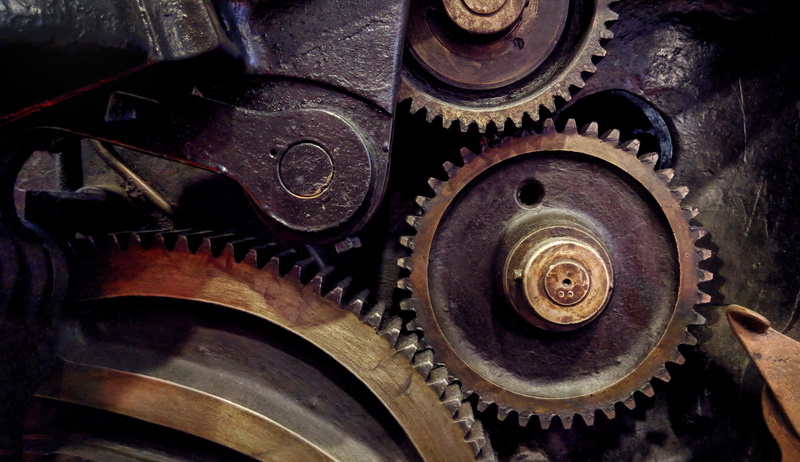 wristwatch, propeller, brake, wall clock, antique, no people, high angle view, indoors, axle, rust, gear, backgrounds, lock, bracket, clutch wheel, complexity