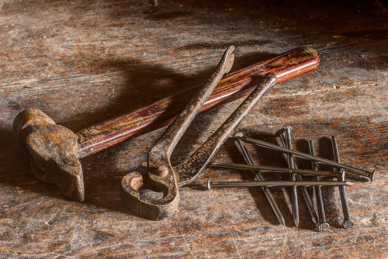 gray, brown, work, mites, master, construction, weathered, tool, leather, run-down, table, obsolete, work tool, build, nails, equipment, wood - material