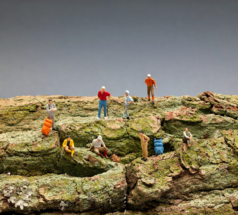 wanderer, outdoors, full length, 4K, rock - object, model railway, lifestyles, h0, solid, people, sky, copy space, toys, leisure activity, men, day, wood