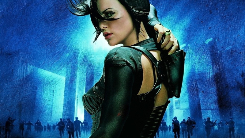 hair, Charlize Theron, shirt, fashion, men, young adult, blue, young women, polo, lifestyles, architecture, Aeon Flux, hairstyle, contemplation, leisure activity
