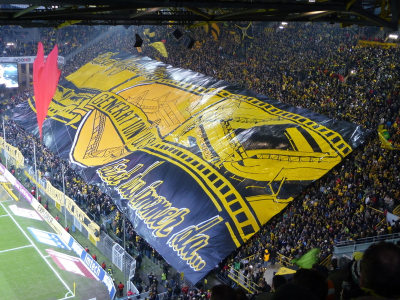 street, built structure, city, Soccer, day, stadium, leisure activity, 1080P, Borussia Dortmund, architecture, group of people, spectator, sport, outdoors