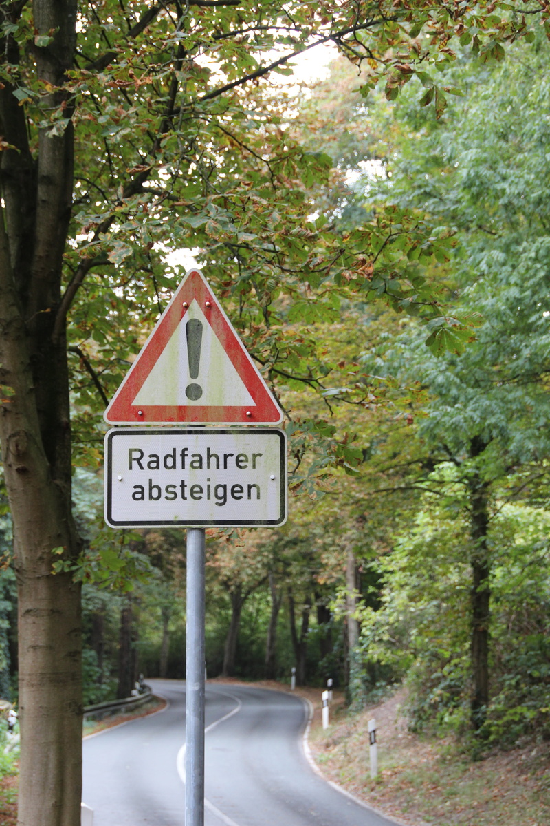 dangerous, traffic signs, knoll, nature, guidance, tree, western script, warning, transportation, no people, cave, caution, ban, information sign, road
