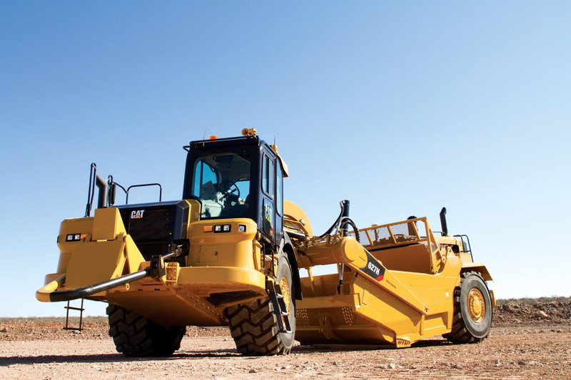 construction work, construction site, earthmoving, bulldozer, construction vehicle, caterpillar, hard, 627h, road, sky, construction, day, dragline, blade