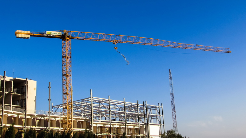 alloy, equipment, view, sky, heavy, machine, eye, engineering, worms, built Structure, construction, clear sky, nature, scaffolding, industry, lifting
