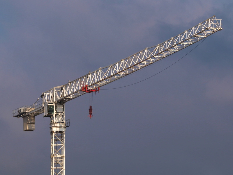construction machinery, lifting, industry, metal, building - Activity, steel, military, copy space, Clouds, blue, tower Crane, Crane, engineering, construction equipment