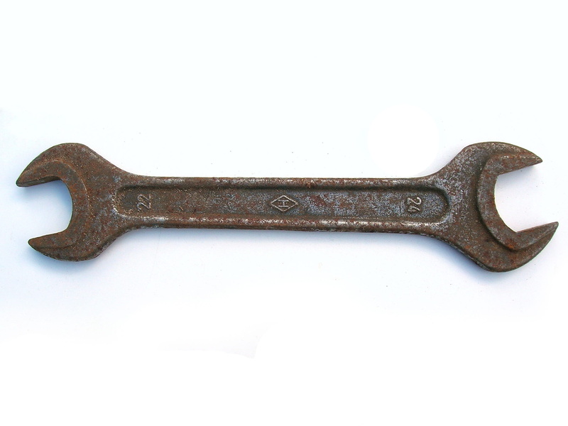 wrench, Key, Metal, open, construction, Rust, copy space, indoors, studio shot, equipment, steel, cut out, still life, rusty, hand tool, close-up, metal tool