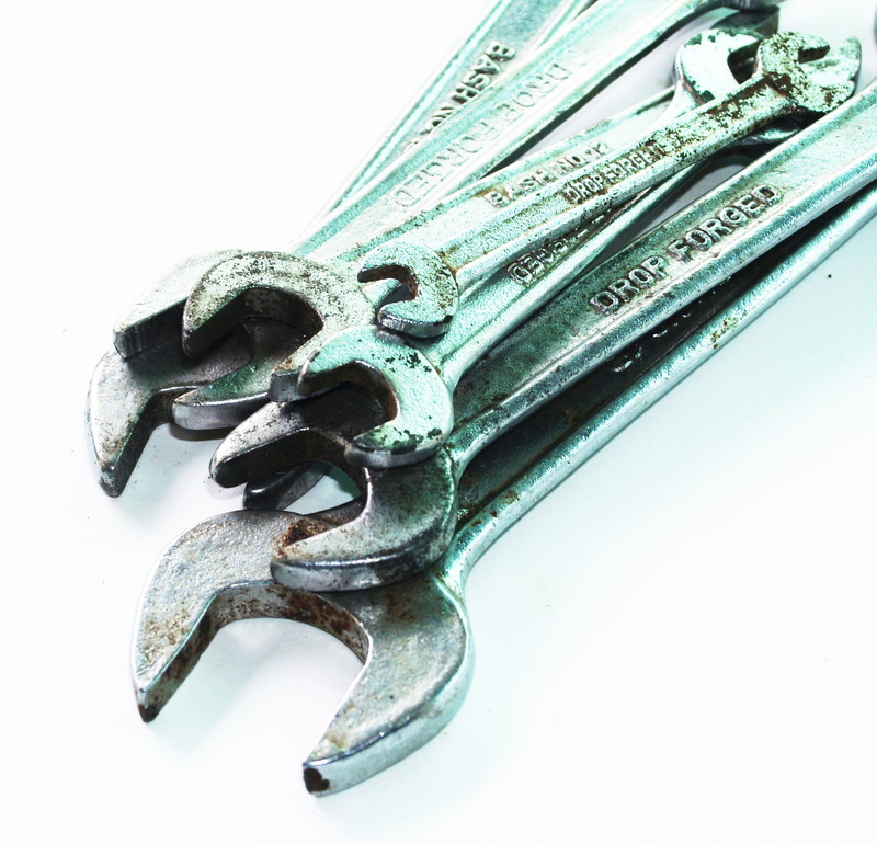 background, business, steel, white background, work, several, kit, wrench, level, connection, screwdriver, professional, fix, indoors, key, 1080P, many