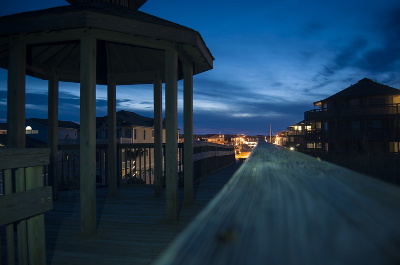 blue, 4K, dusk, sky, building, built structure, sunset, beach gazebo after dark, connection, dusk ocean gazebo, city, building exterior, architecture