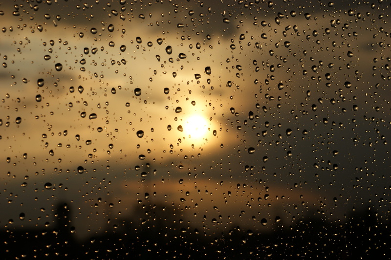 nature, glass - material, clouds, drops of water, drop, wet, no people, droplets, full frame, indoors, pane, drops, water, the background, sunset, rainy season