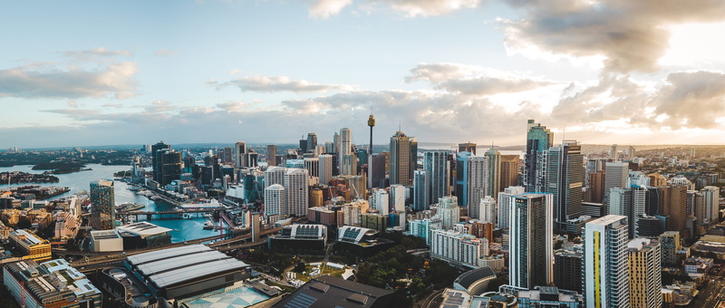 office building exterior, cloud - sky, australia, outdoors, residential district, day, high rise, nature, cbd, harbour, scenery, sky, crowded, city, crowd