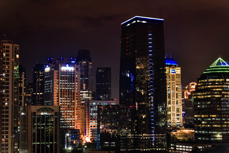 light, lights, financial district, modern, tall - high, apartment, city, urban skyline, building, outdoors, skyscraper, office, high, no people, night