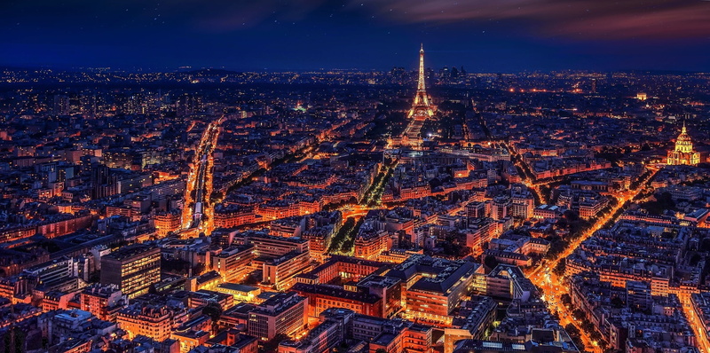 landscape, sky, city, building exterior, night, megalopolis, monuments, architecture, office building exterior, no people, tower, nature, rise, high angle view
