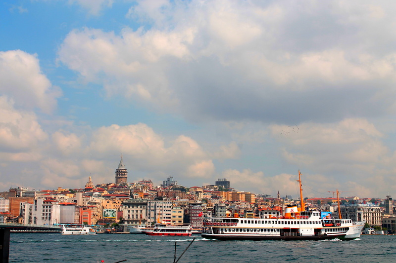built structure, istanbul photography canon city galata galata kulesi, building exterior, transportation, passenger craft, outdoors, sky, waterfront, ship