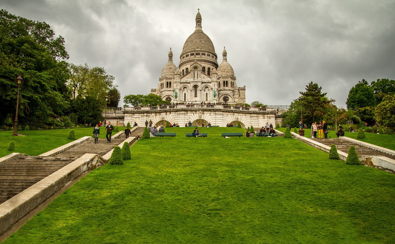 nature, sightseeing, religion, coeur, Hill, building, Europe, Paris, Stairs, cultural, building exterior, tourism, popular, travel destinations, sky, sacre