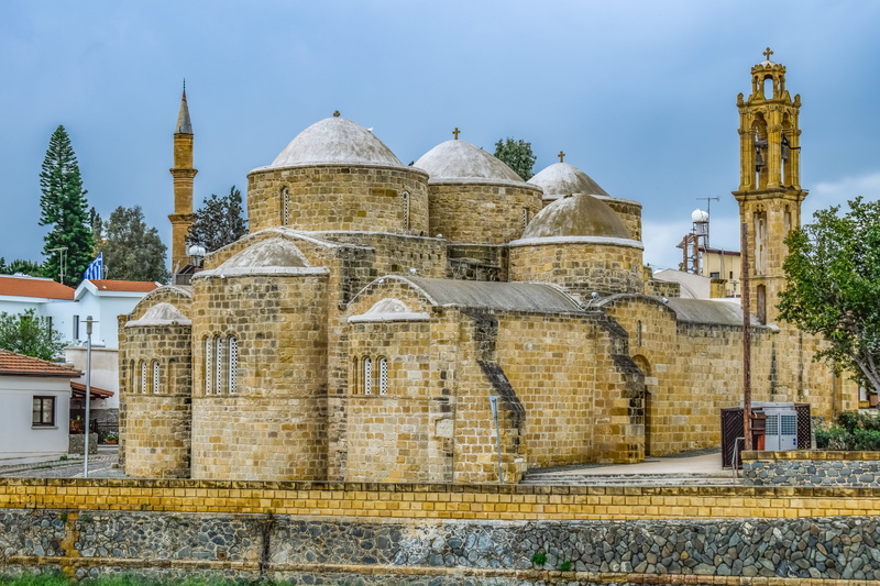 place of worship, osios varnavas ilarion, 5K, religion, sky, stone, the past, architecture, peristerona, built structure, tower, belfry, travel destinations