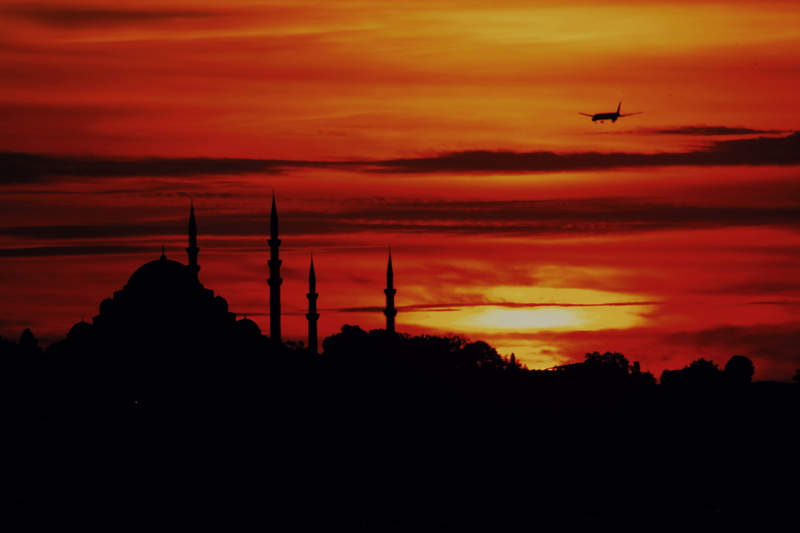 transportation, nature, üsküdar, tranquil scene, dramatic sky, sky, air vehicle, 4K, scenics - nature, cloud - sky, travel, outdoors, beauty in nature