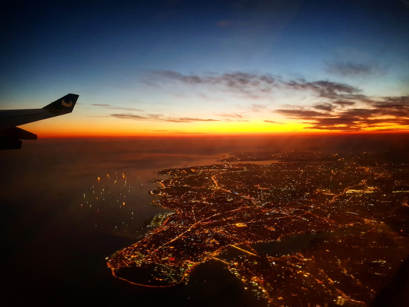 vehicle, outdoors, turkey, beauty in nature, dawn, flare, spiritually, nature, sunset, cloud - sky, 4K, cityscape, city, red sky, architecture, aerial view