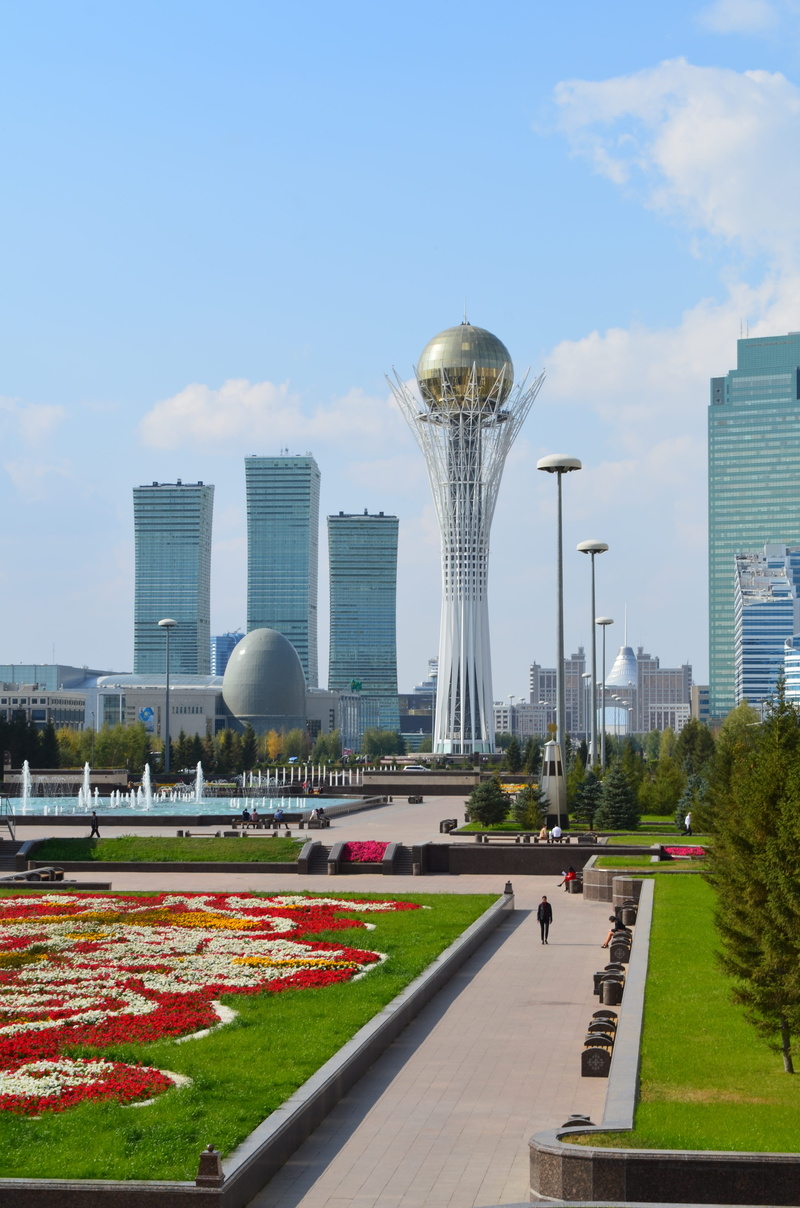 cityscape, office building exterior, sky, building, architecture, Astana, tower, building exterior, tall - high, road, Bayterek, built structure, modern