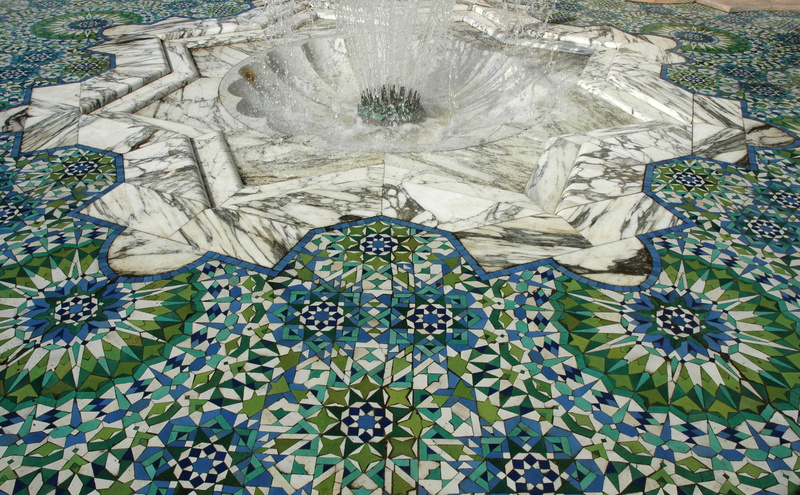 day, full frame, ceiling, casablanca, shape, tile, art and craft, nature, human representation, flower, outdoors, no people, representation, built structure