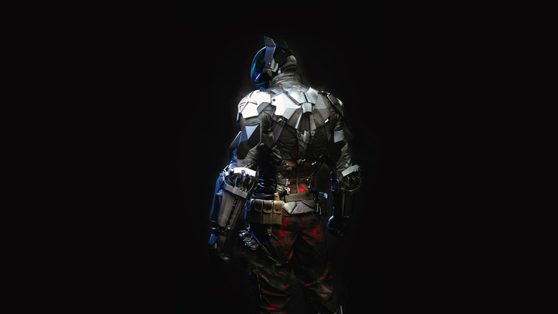 copy space, studio shot, rear view, clothing, military, Batman, government, art and craft, standing, cut out, Batman: Arkham Knight, 5K, poster, black background