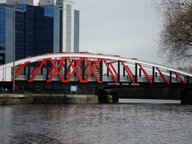 water, river, connection, 4K, city, Salford Quays, waterfront, nature, bridge, outdoors, skyscraper, trafford, Trafford, office building exterior, low angle view