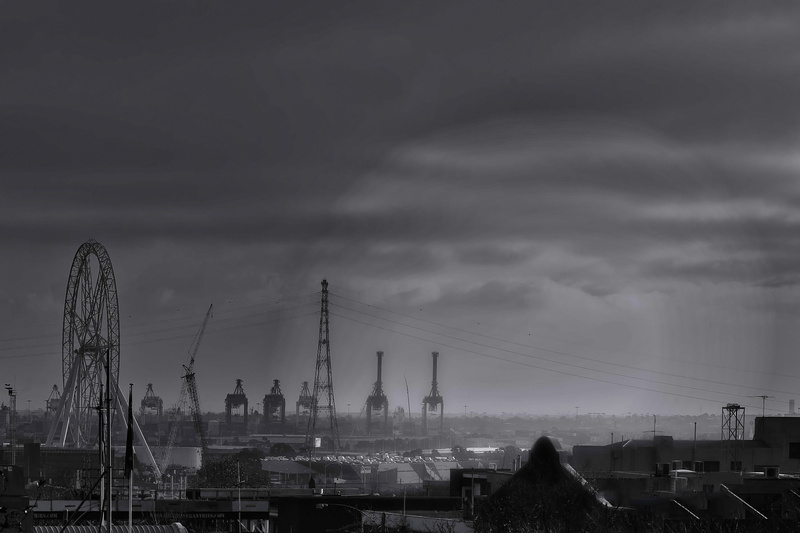 refinery, weather, australia, cloud - sky, industry, no people, Picture, 4K, outdoors, Star Observation, factory, Photo, crane - construction machinery