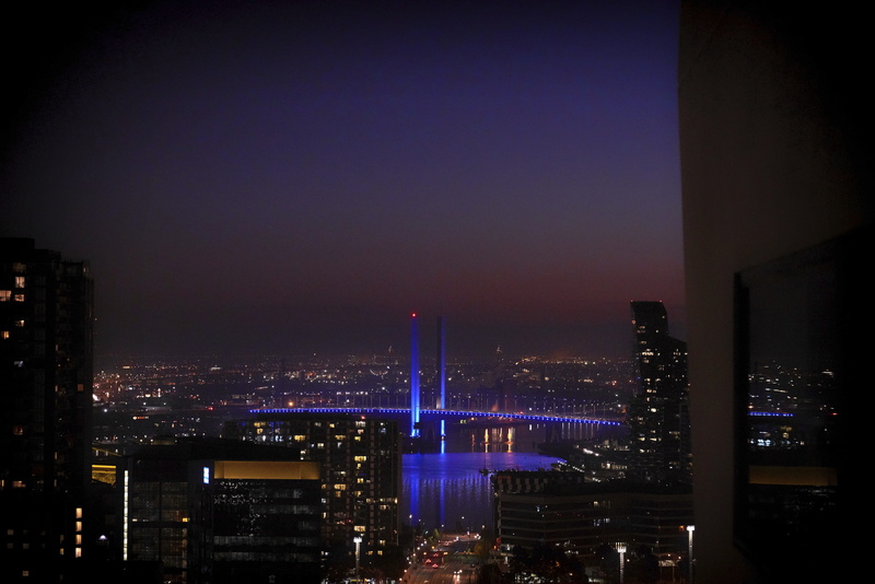 nightlife, nature, building, bridge, 5K, city, office building exterior, tall - high, illuminated, modern, crowd, building exterior, twilight, water, australia