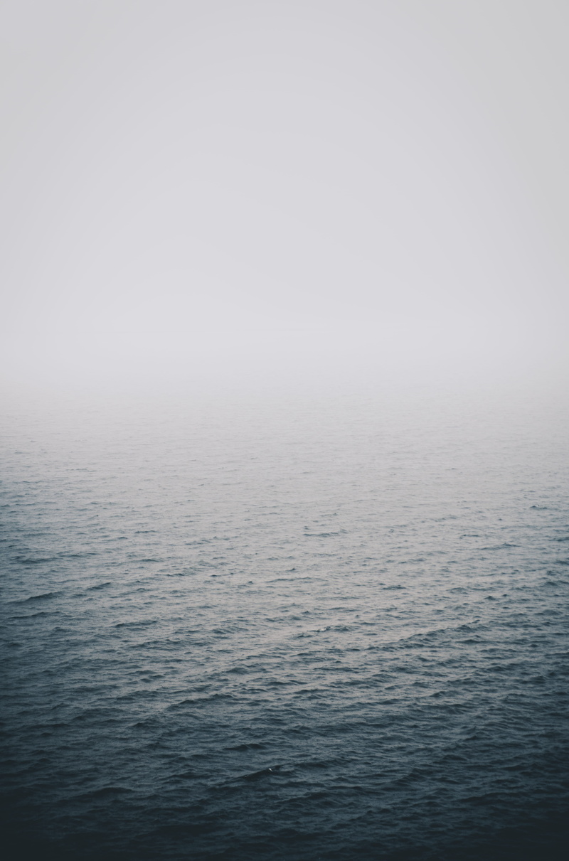 rippled, background, copy space, horizon, tranquility, color, 5K, lockscreen, lake, body, calm waters, ocean, no people, fog, outdoors, water
