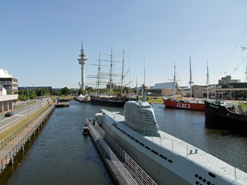 nature, ship, water, 4K, built structure, bremerhaven, moored, day, clear sky, marina, travel, pier, building exterior, no people, nautical vessel, transportation