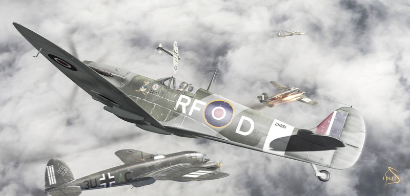 plane, aerospace industry, sky, on the move, art, nature, planes, dogfight, flying, The second world war, day, military, gray, mode of transportation, application