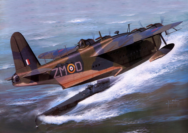 flying, Sunderland, boat, used, time, S.25, seaplanes, widely, applies, powerful, art, wave, British, the sky, underwater, the plane, the ocean, the, one