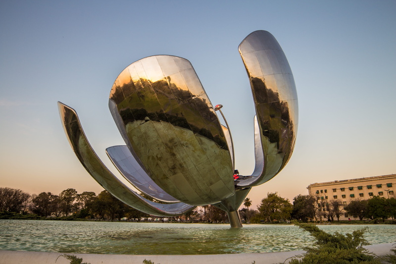 nature, argentina, transportation, tree, sunlight, floralis generica, clear sky, monument, plant, no people, day, reflection, sky, built structure, buenos aires