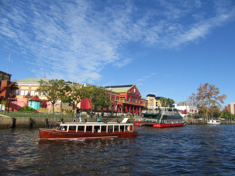 boat, sky, buenos aires, nature, waterfront, city, 5K, argentina, blue, transportation, cloud - sky, built structure, tourism, river, plant, no people