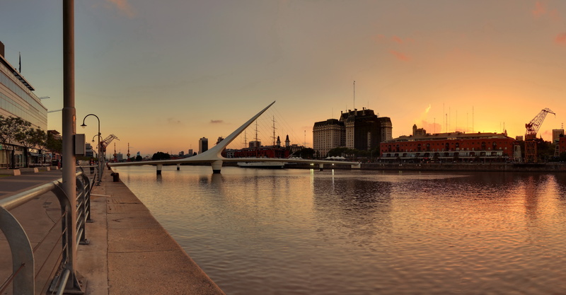 sailboat, Buenos-Aires, Argentina, Buenos Aires, promenade, bridge, sunset, laid, 8K