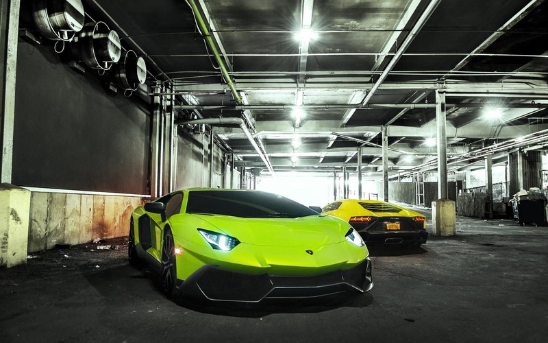 1080P, lamborghini, green, 720-4, cars, aventador, yellow, lp